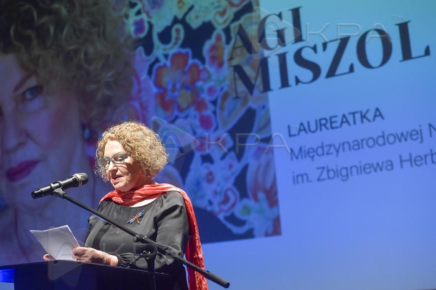  Międzynarodowa Nagroda Literacka im. Zbigniewa Herberta 2019 dla  Agi Miszol