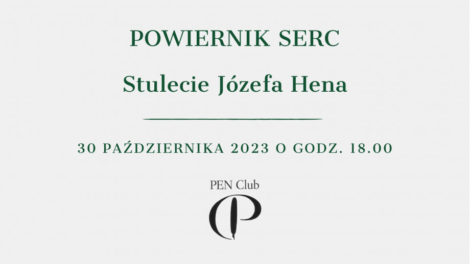 Stulecie Józefa Hena w Polskim PEN Clubie