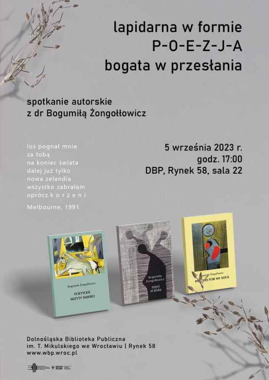 We Wrocławiu: Spotkanie z poetką Bogumiłą Żongołłowicz 