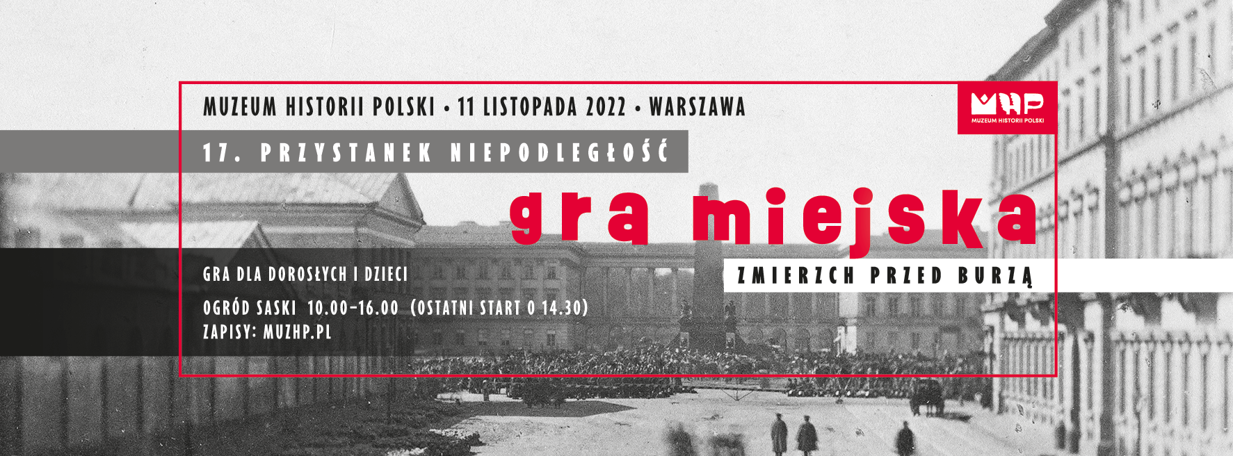 11 listopada w Warszawie gra miejska Muzeum Historii Polski