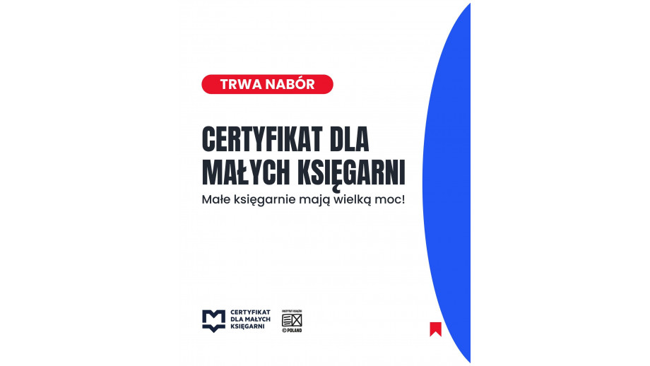 Certyfikat Certyfikat dla małych księgarni 2025-2026 – nabór do połowy maja