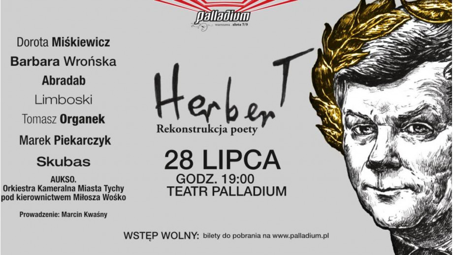 Koncert „Herbert. Rekonstrukcja poety” w Teatrze Palladium w Warszawie