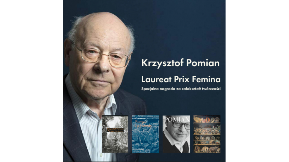 Krzysztof Pomian laureatem prestiżowej francuskiej nagrody Prix Femina