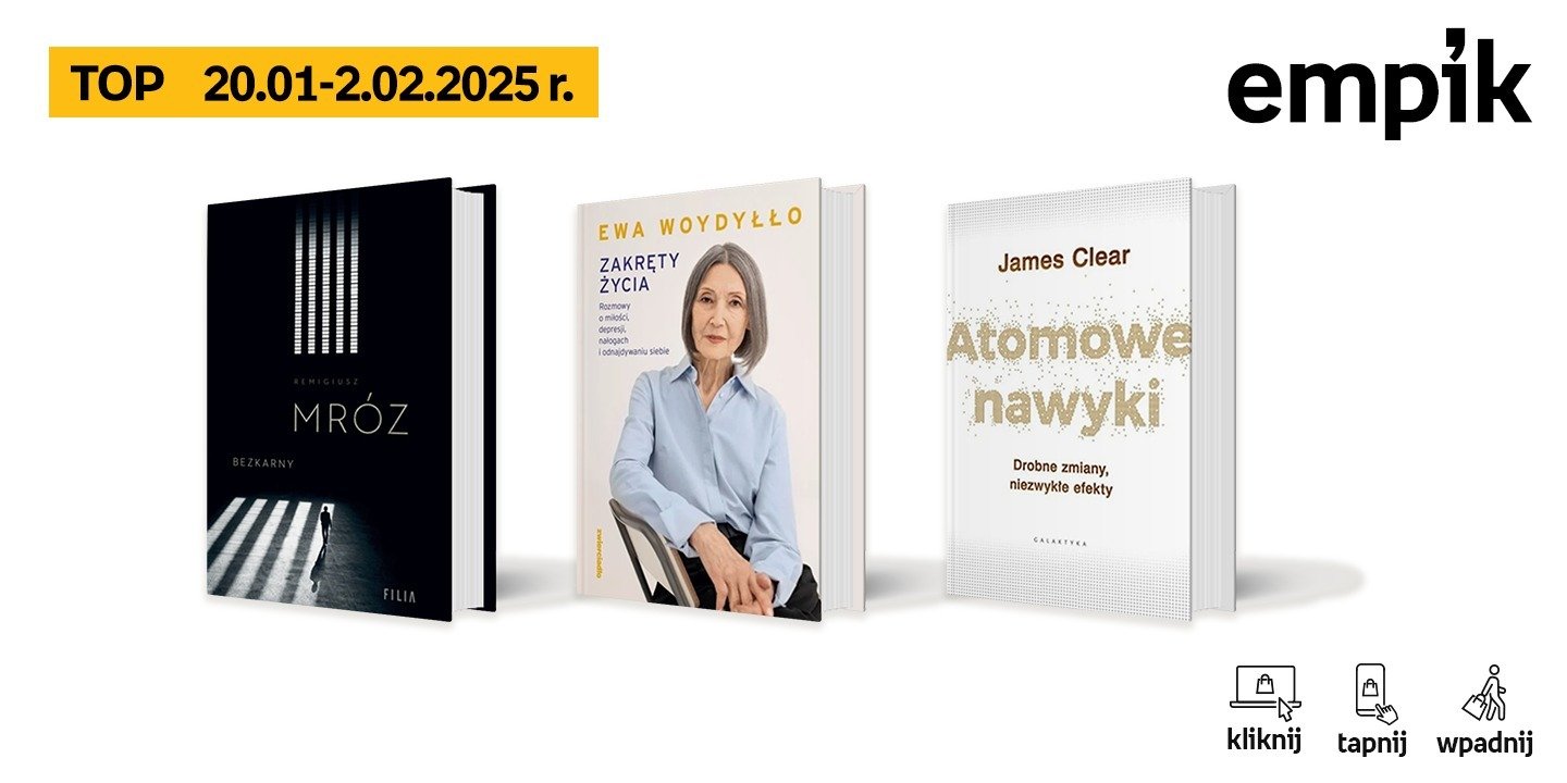 Książkowe listy bestsellerów w Empiku za okres od 20 stycznia do 2 lutego