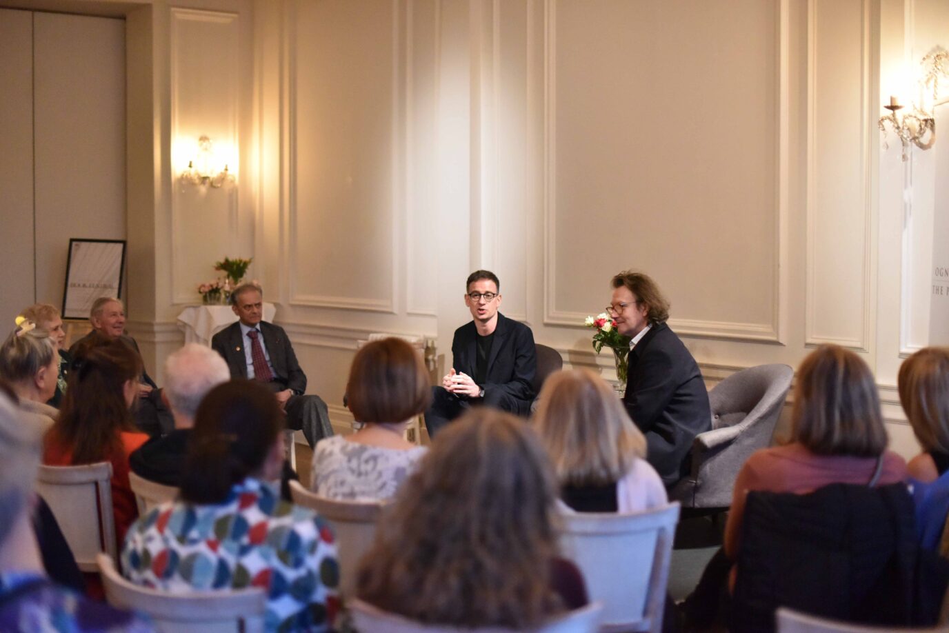 Mikołaj Łoziński i Krystyna Dąbrowska na Festiwalu Literackim Ogniska Polskiego w Londynie