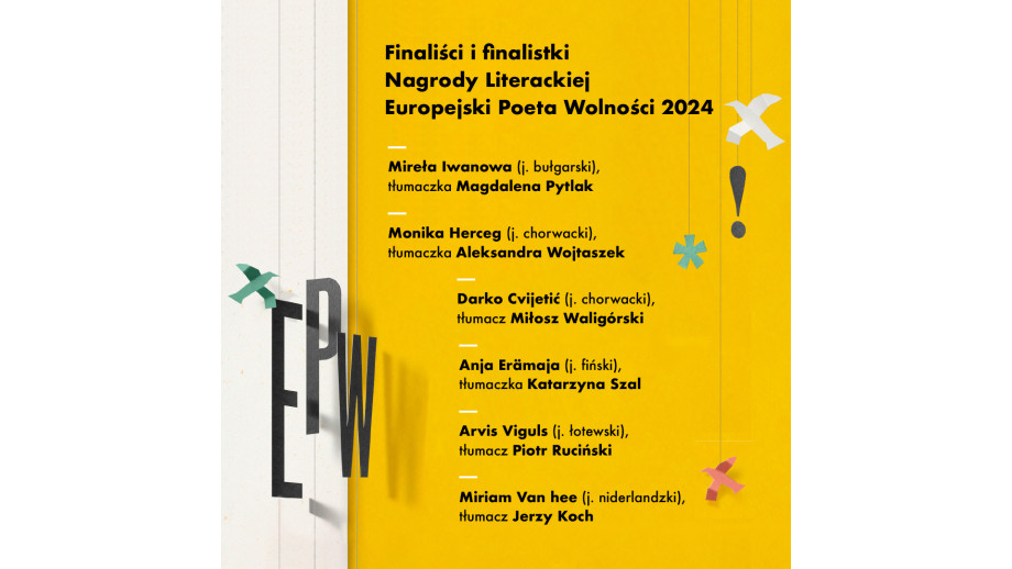 Ogłoszono finalistów nagrody literackiej Europejski Poeta Wolności 2024