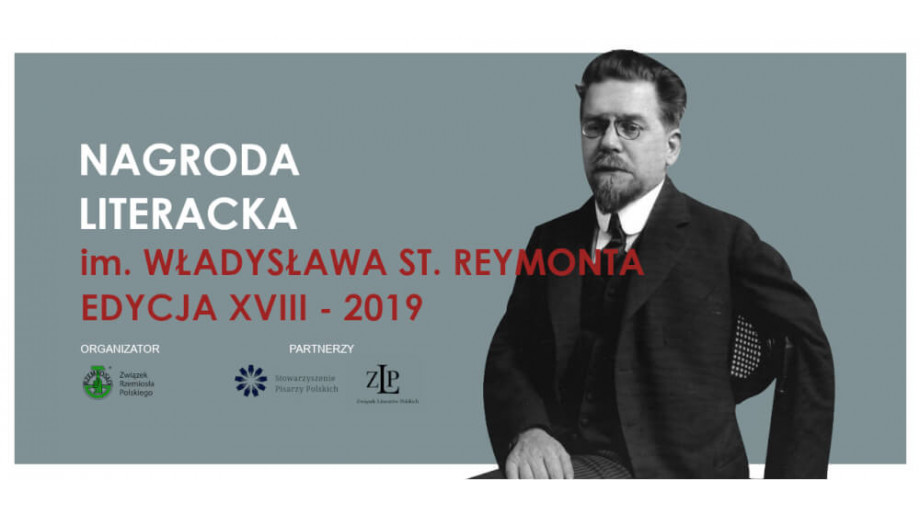 Piotr Wojciechowski z Nagrodą Literacką im. Władysława Reymonta