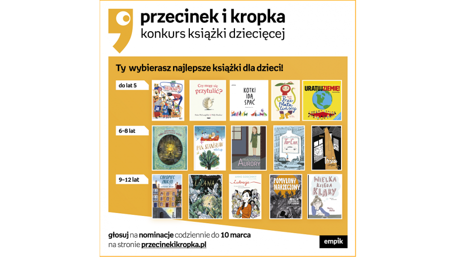 Poznaliśmy nominacje w konkursie „Przecinek i Kropka” 2019