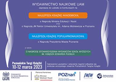 Poznańskie Targi Książki 2023 - termin nadsyłania zgłoszeń i książek 10. lutego 2023