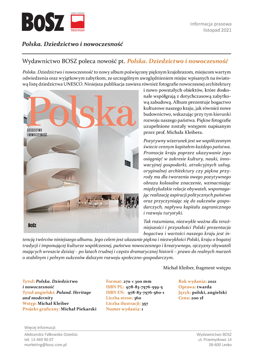 Premiera wydawnictwa BOSZ:  „Polska. Dziedzictwo i nowoczesność”