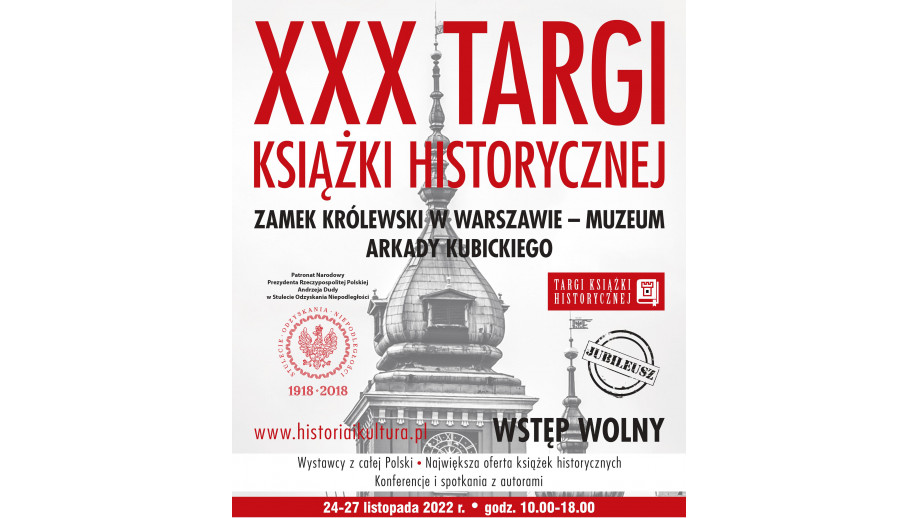 Targi Książki Historycznej w Warszawie już w przyszłym tygodniu