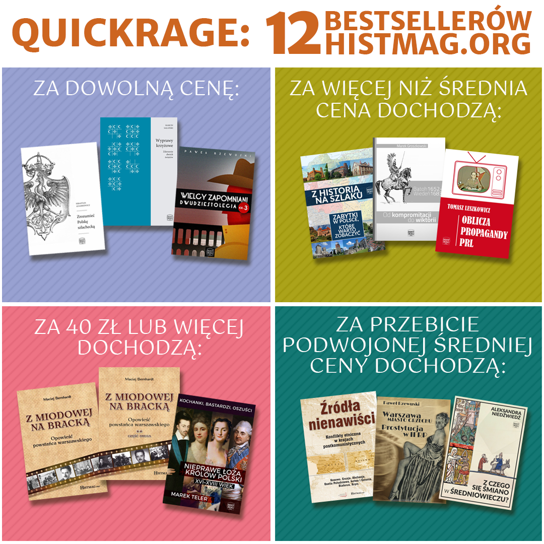 Top 12 bestsellerów Histmag.org w cenach od 1 zł w ramach QuickRage!