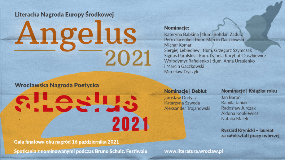 Zbliża się finał Literackiej Nagrody Europy Środkowej Angelus i Wrocławskiej Nagrody Poetyckiej Silesius